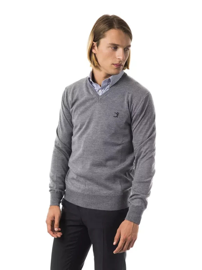 Gray Merino Wool Sweater