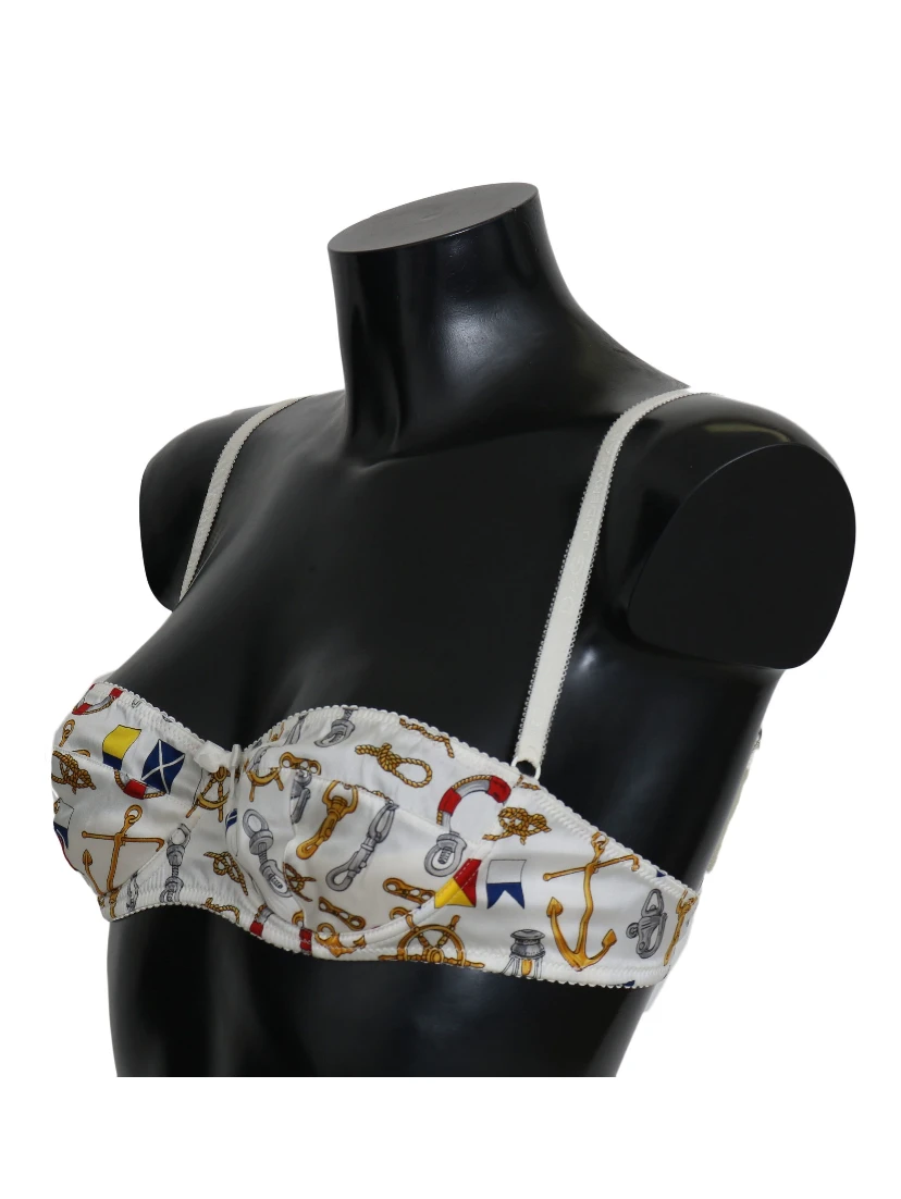 White Balconcino Sailor Print Underwear