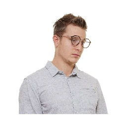 نظارات (إطارات) من المعدن البني والبلاستيك