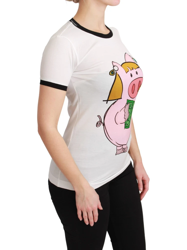 White YEAR OF THE PIG Top Cotton T-shirt alternative