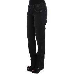 Blue Wash Cotton Boyfriend Jeans