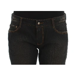 Blue Wash Cotton Boyfriend Jeans