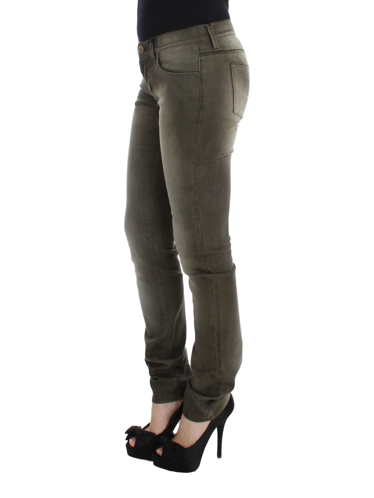 Gray Wash Cotton Blend Slim Fit Jeans alternative