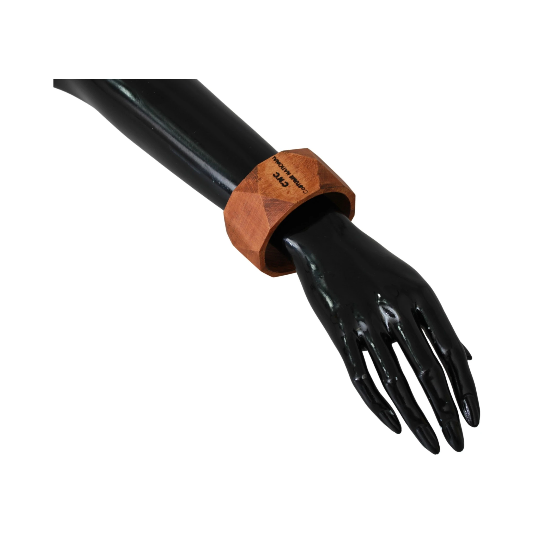 Brown Wooden Branded Bracelet