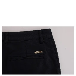 Blue Cotton Stretch Chinos Pants