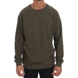 Green Crewneck Cotton Sweater