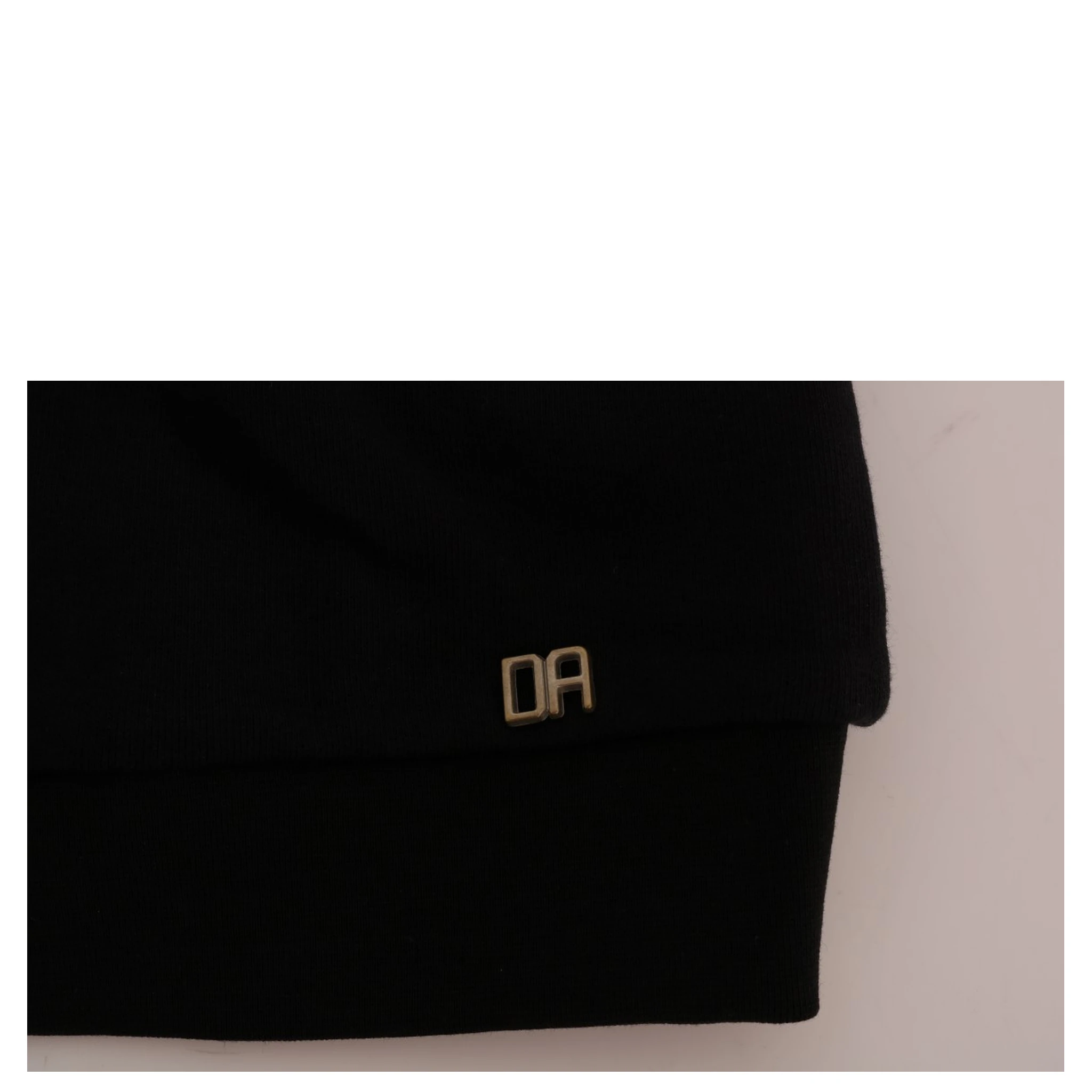 Black Crewneck Cotton Pullover Sweater