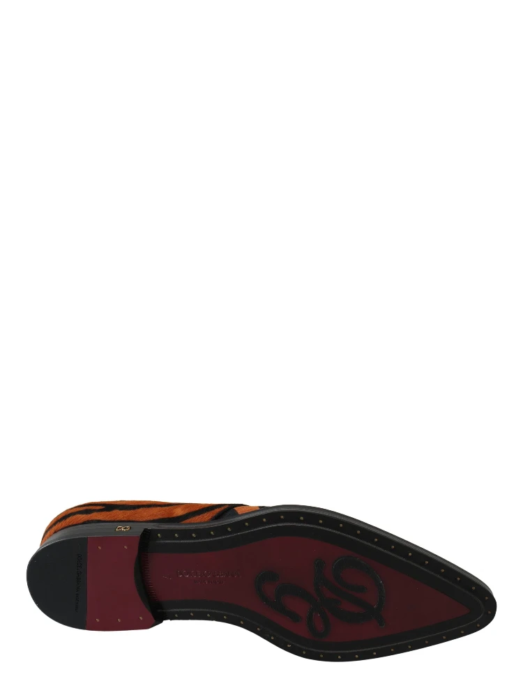 Orange Pony Hair Formal Dress Broque Shoes alternative