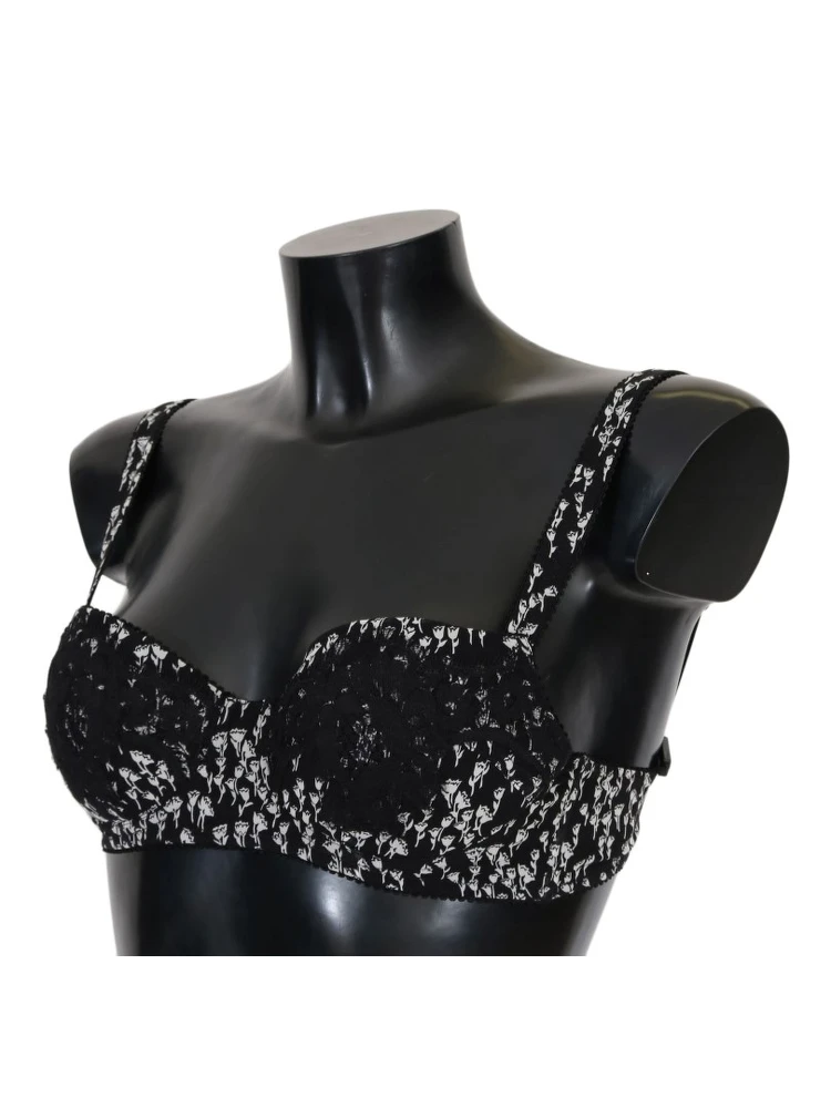 Black Silk White Lace Stretch Underwear Bra alternative