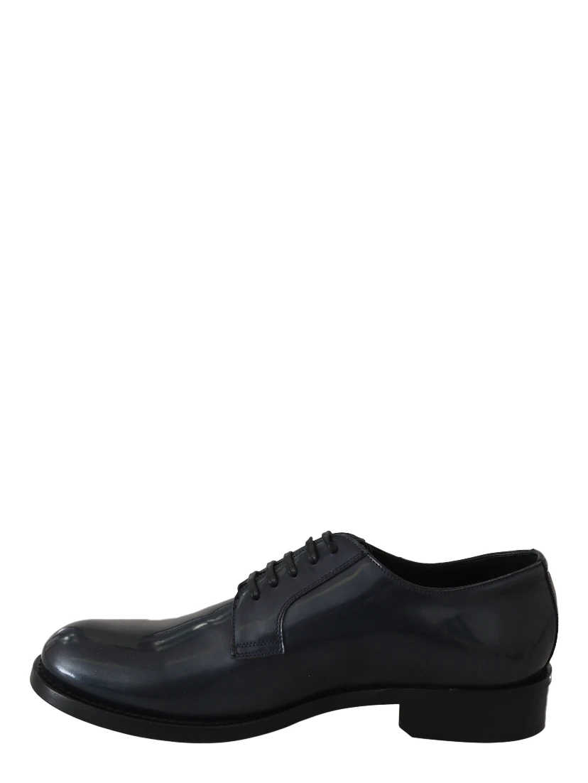 Blue Leather Derby Dress Formal Shoes
