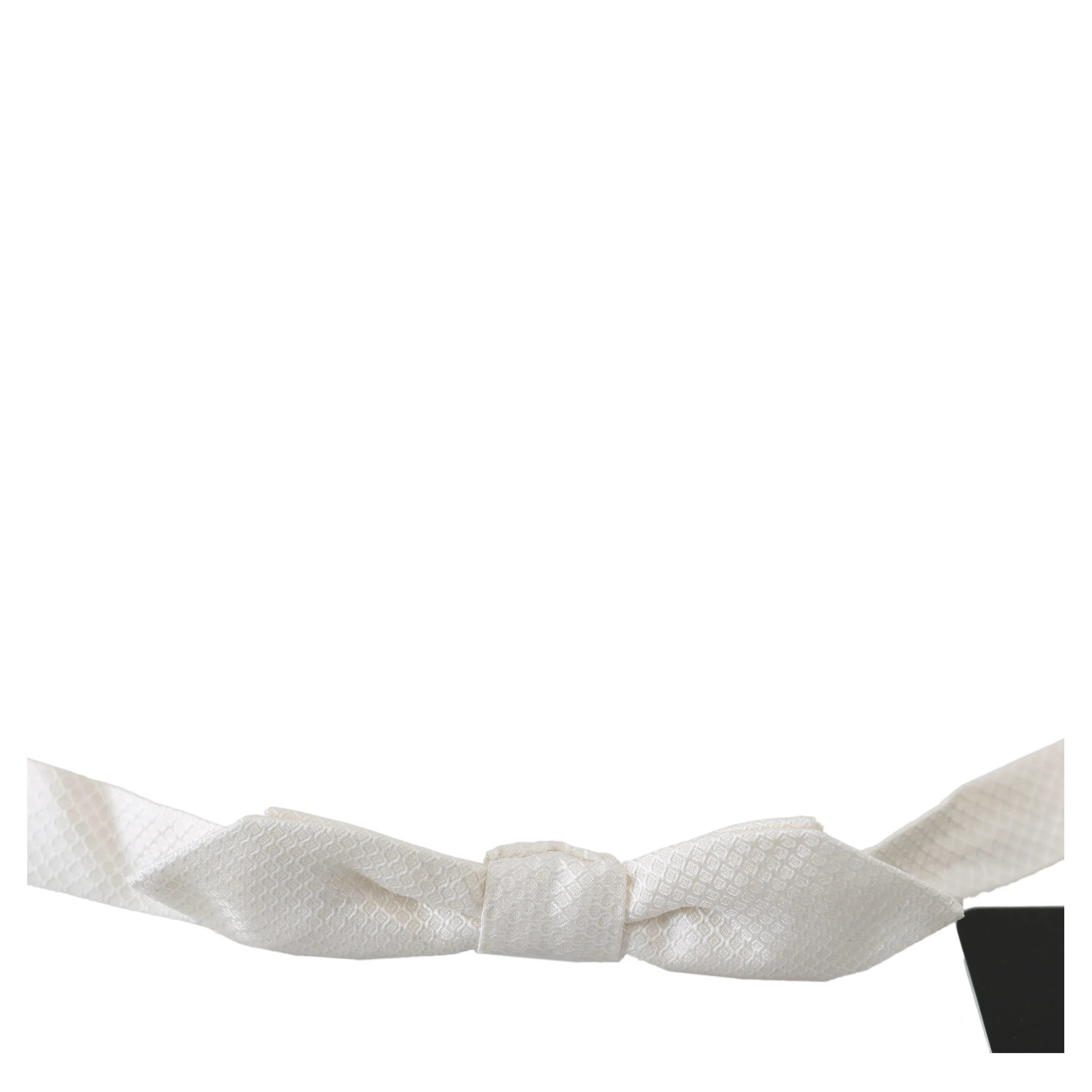 White 100% Silk Slim Adjustable Neck Papillon Men Tie