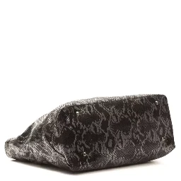 Gray Leather Shoulder Bag