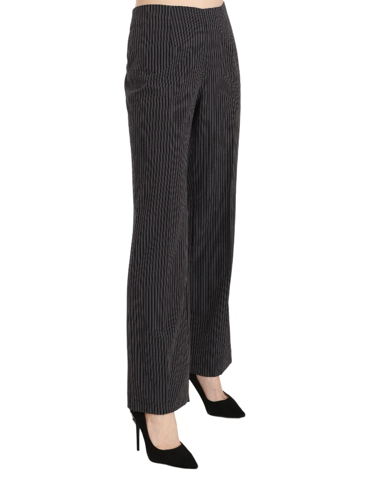 Black Striped Cotton Sretch Dress Trousers Pants alternative