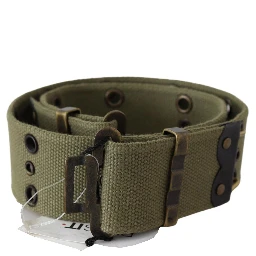 Green 100% Cotton Rustic Bronze Buckle Belt
