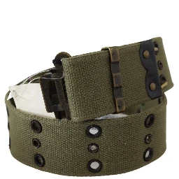 Green 100% Cotton Rustic Bronze Buckle Belt