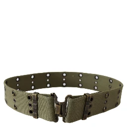 Green 100% Cotton Rustic Bronze Buckle Belt