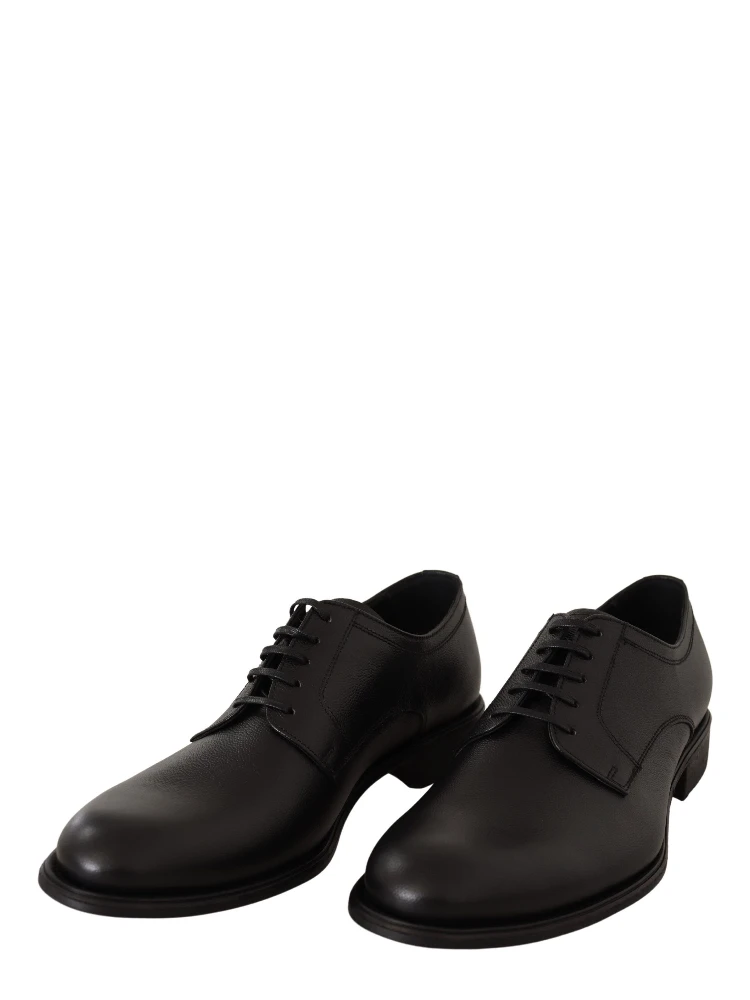 Black Leather Lace Up Mens Formal Derby Shoes alternative