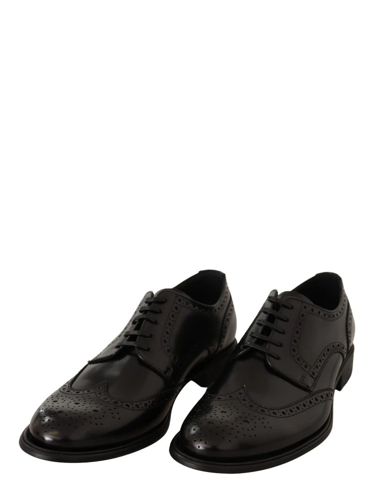 Black Leather Oxford Wingtip Formal Shoes alternative