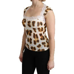 White Brown Camisole Underwear Blouse
