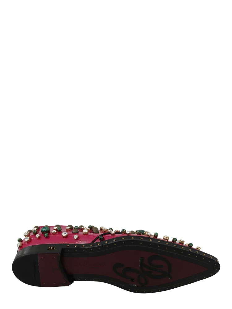 Pink Leather Crystals Dress Broque Shoes alternative