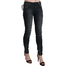 Blue Washed Low Waist Skinny Denim Trouser