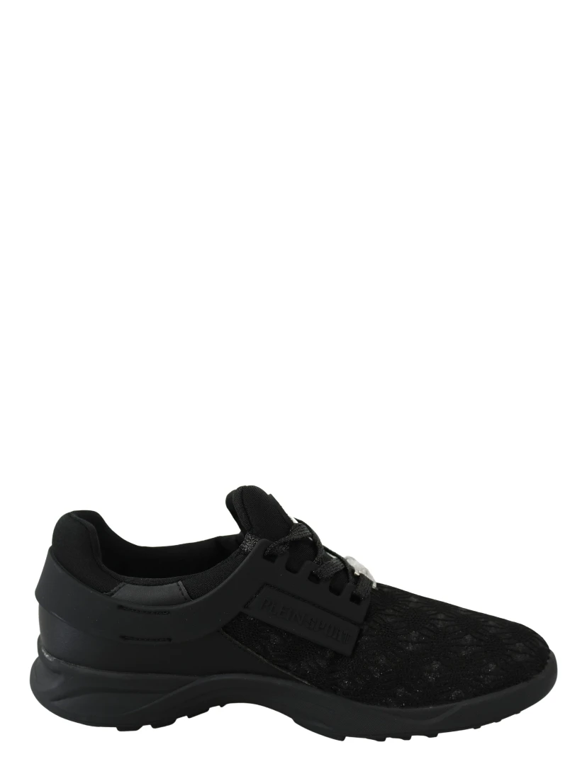 Black Polyester Runner Beth Sneakers Shoes