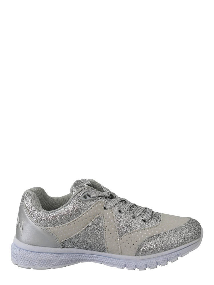 Silver Polyester Runner Jasmines Sneakers Shoes alternative