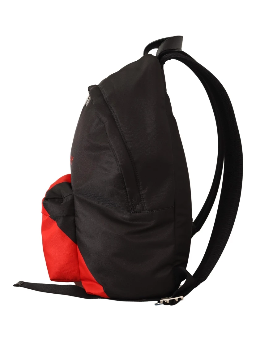 Red & Black Nylon Urban Backpack