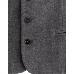 Gray cotton blend casual vest