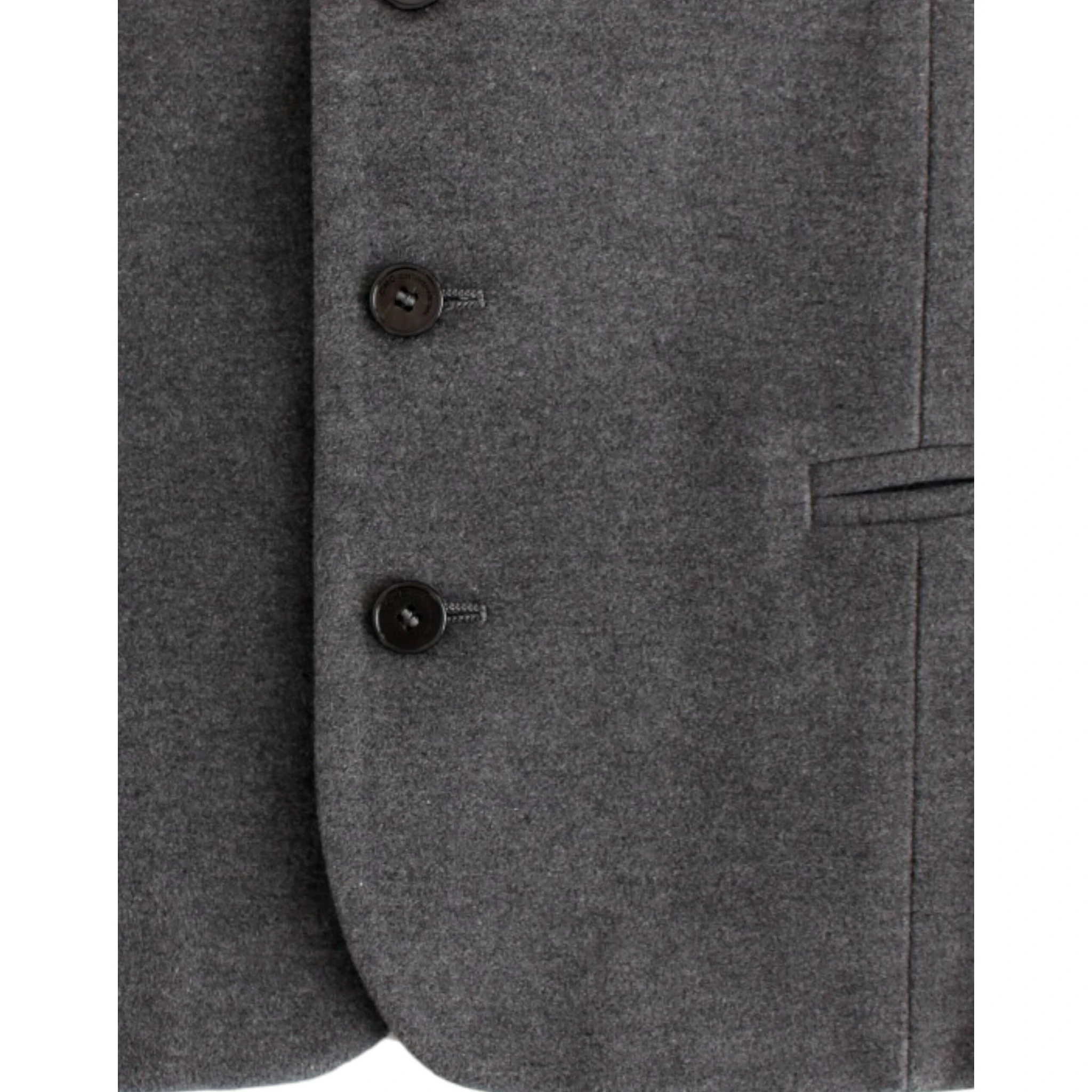Gray cotton blend casual vest