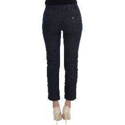 Polka Dotted Slim Capris Jeans
