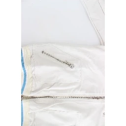 White Mock Zip Cardigan Sweatshirt Sweater