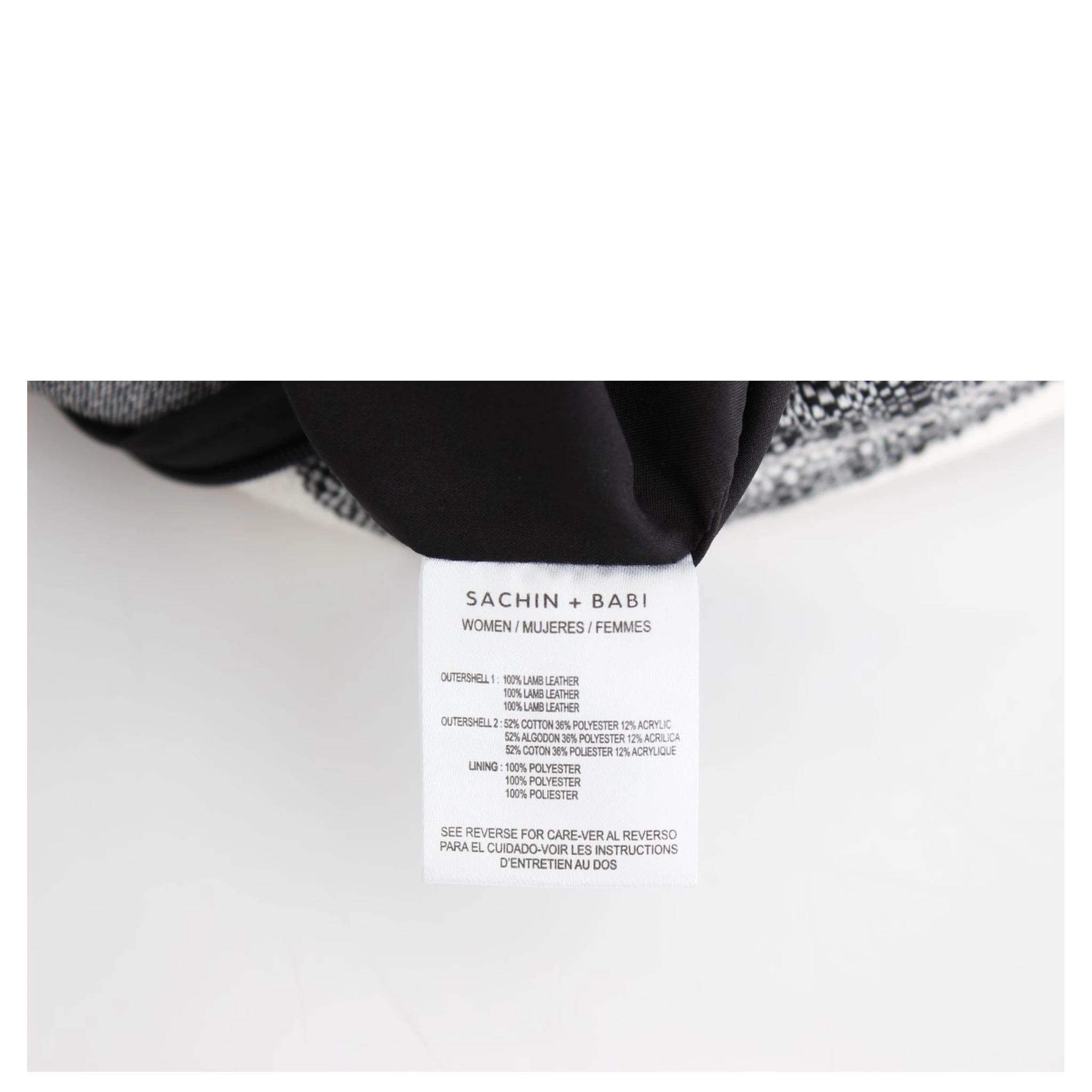 Gray Black Liza Leather Straight Pencil