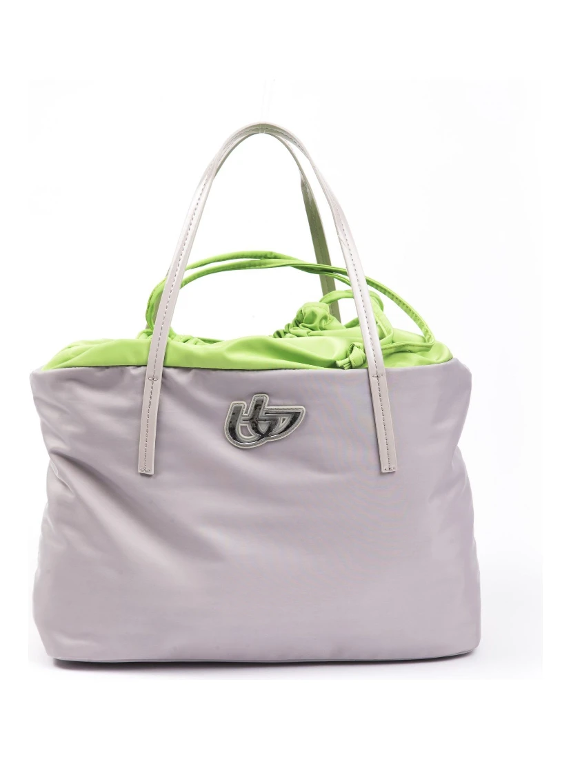Gray Polyester Shoulder Bag