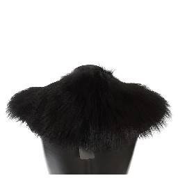 Black Fox Fur Collar Scarf