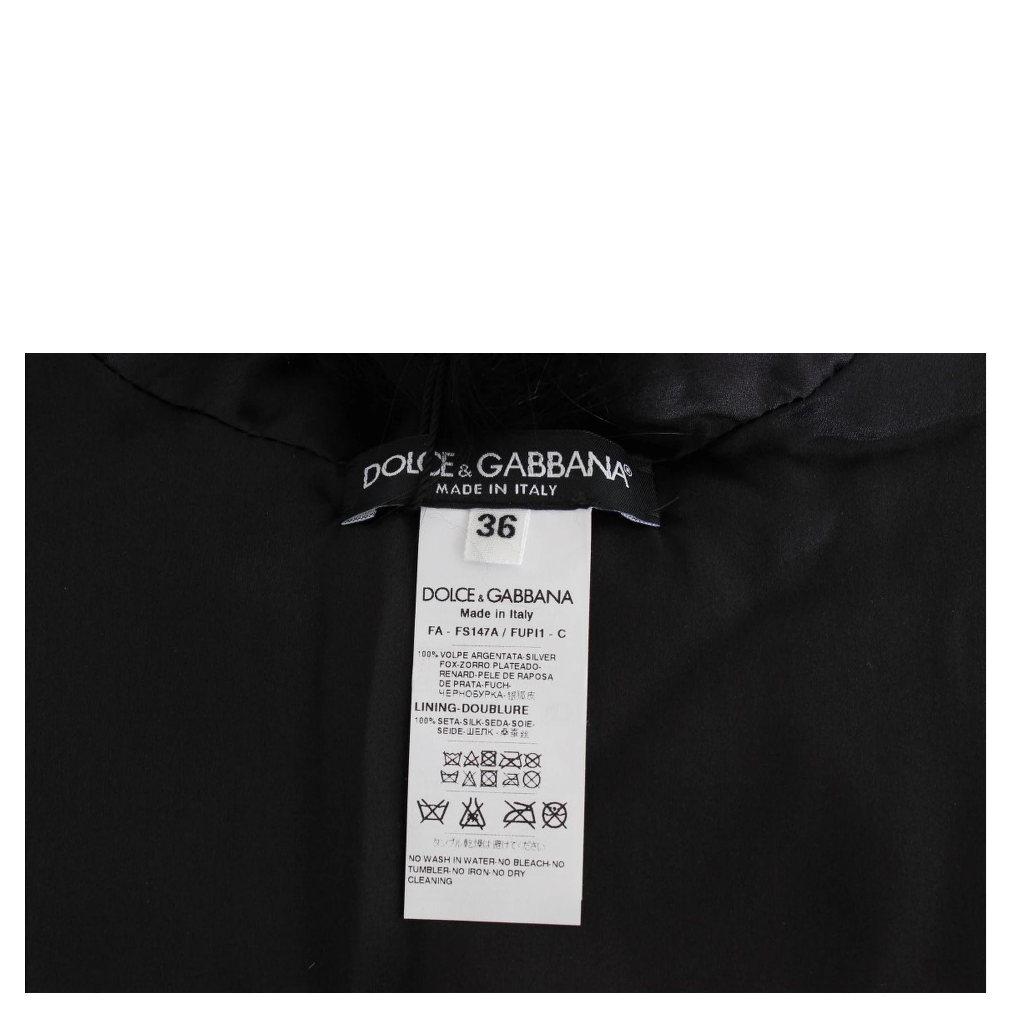 Black Fox Fur Collar Scarf