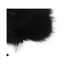 Black Fox Fur Collar Scarf