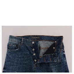 Blue Wash Torn Dunfermile Slim Fit Jeans