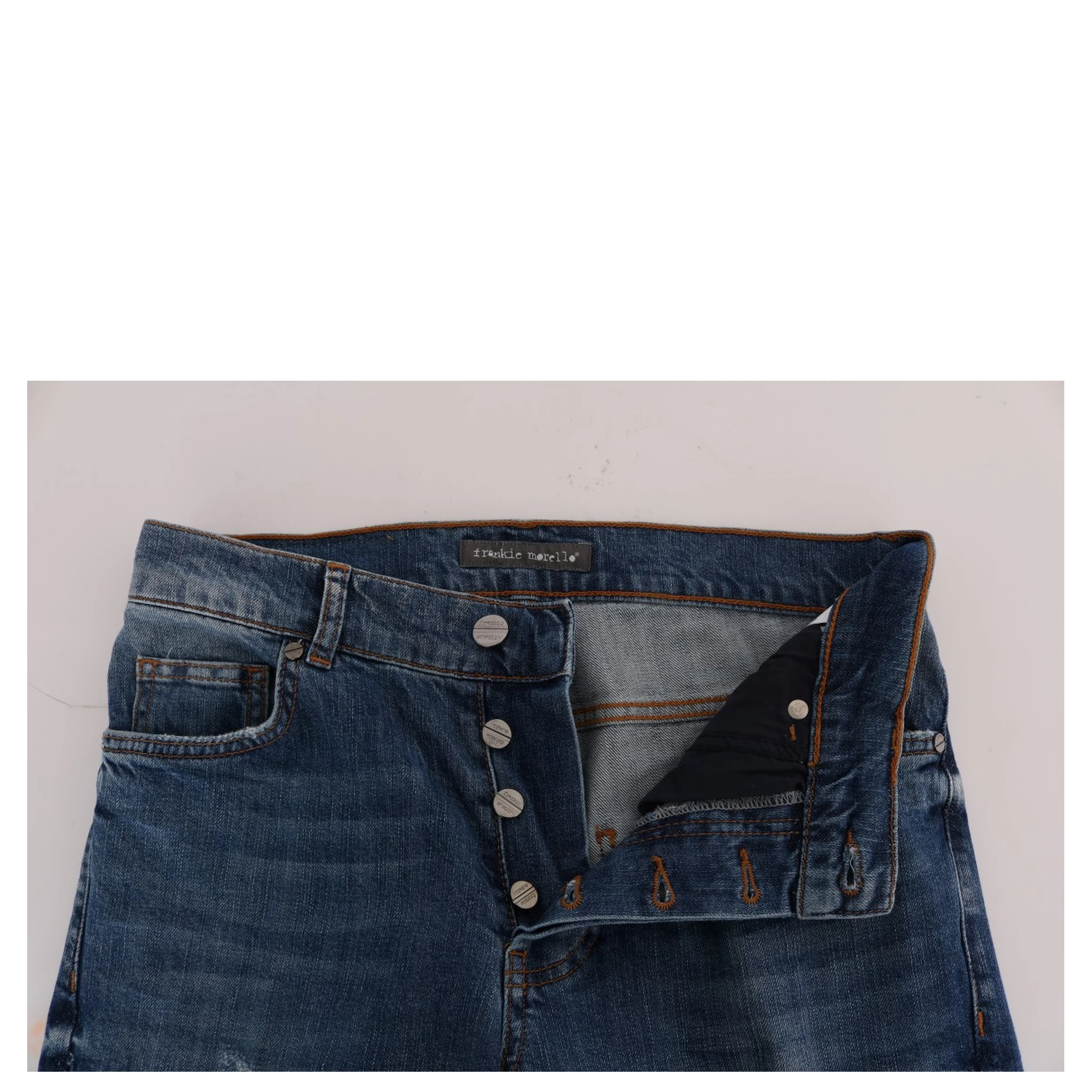 Blue Wash Torn Dunfermile Slim Fit Jeans