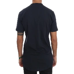 Blue Cotton Crewneck T-Shirt