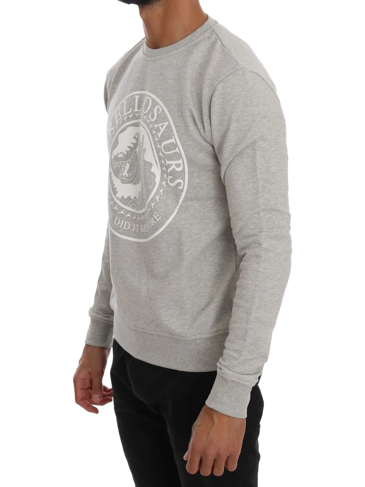 Gray Cotton Crewneck Pullover Sweater alternative
