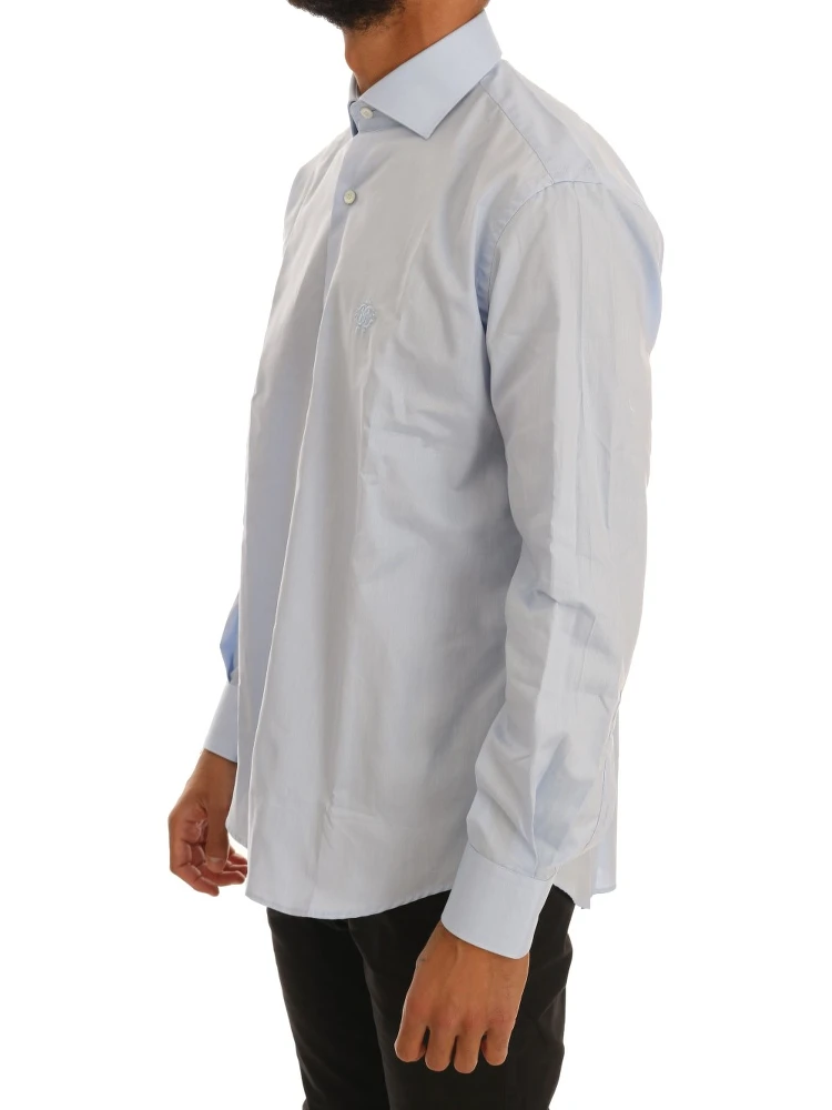 Light Blue Cotton Slim Fit Dress Shirt alternative