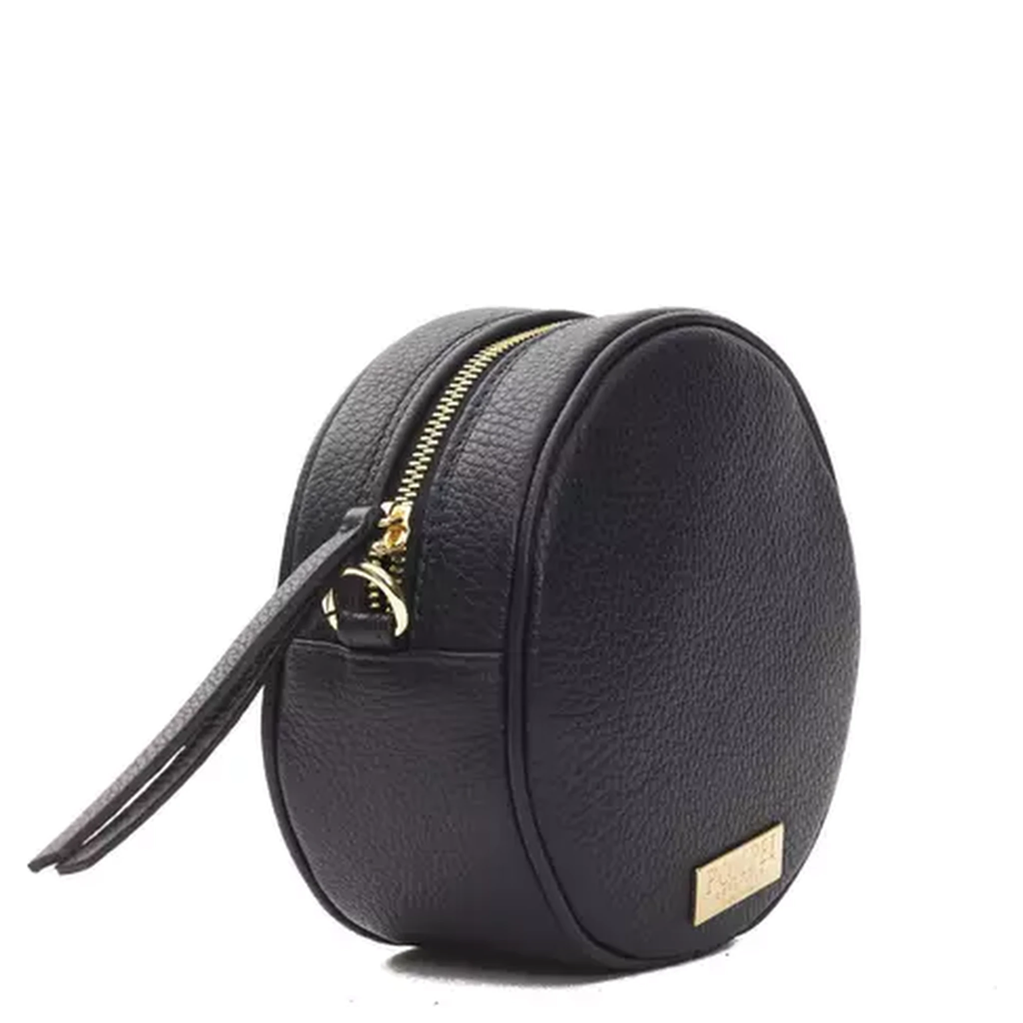 Gray Leather Crossbody Bag