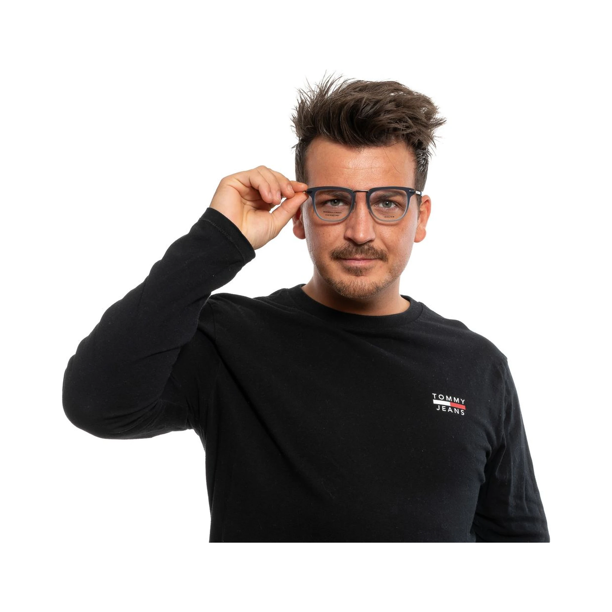 نظارات (إطارات) زرقاء من المعدن والبلاستيك