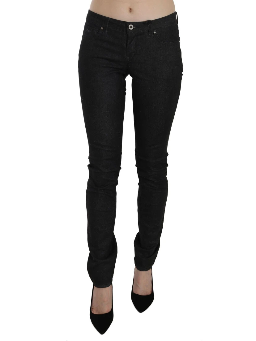 Black Low Waist Skinny Casual Denim Jeans
