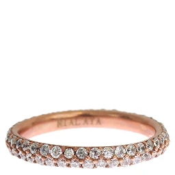 Pink Gold 925 Silver Clear CZ Ring