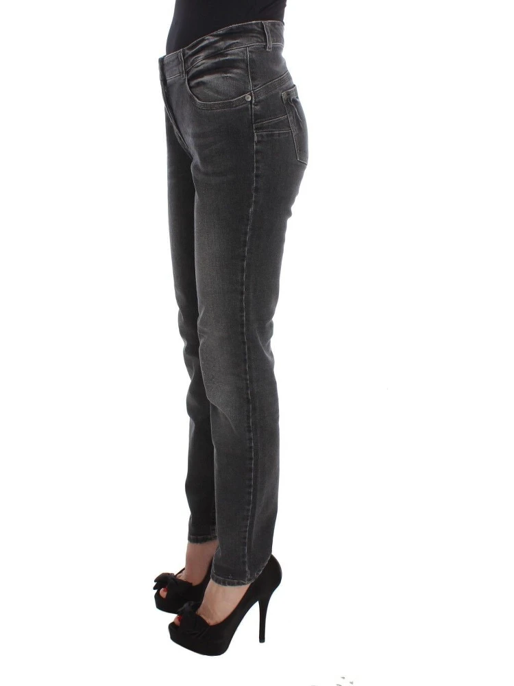 Gray Wash Cotton Blend Stretch Jeans Pants alternative