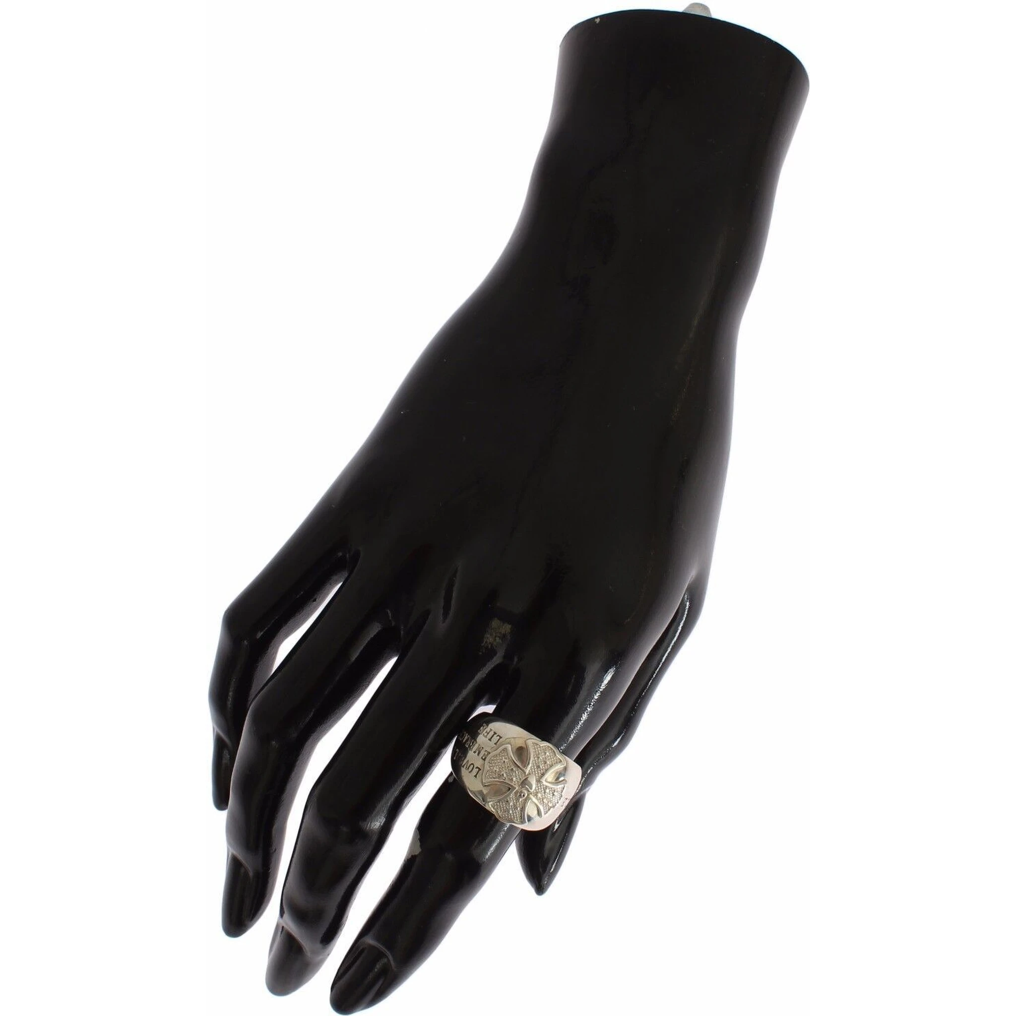 Silver Cross Womens 925 Sterling Ring