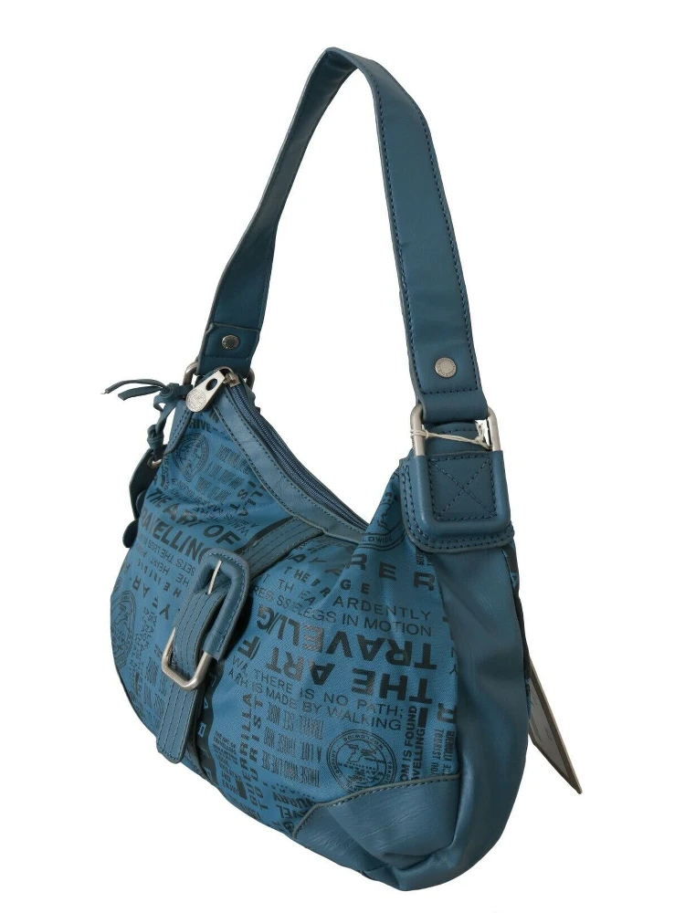 Shoulder Handbag Printed Purse Women Blue alternative