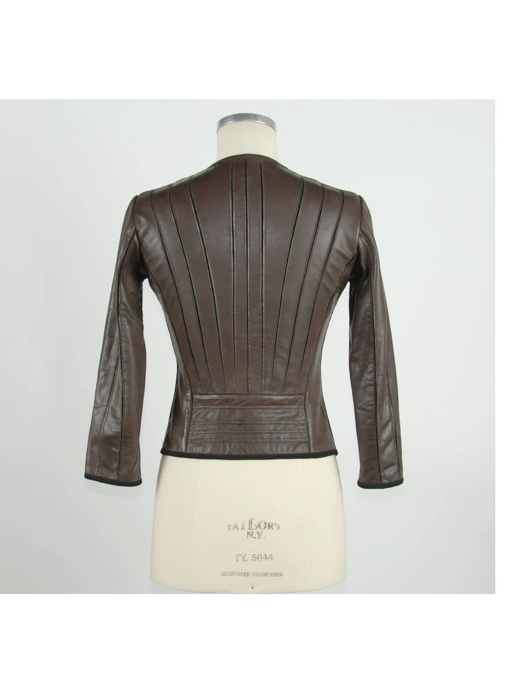 Brown Leather Women Jacket alternative